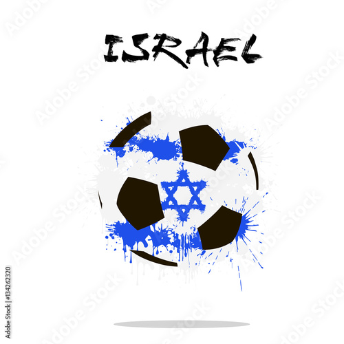 Flag of Israel as an abstract soccer ball
