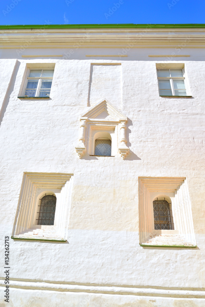 Windows of old building in Kirillo-Belozersky monastery. Windows of old building in Kirillo-Belozersky monastery.