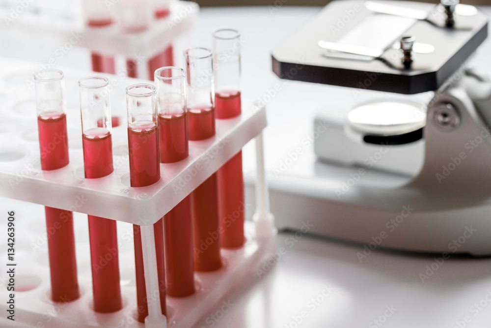 Medical equipment blood test in laboratory no one Medical equipment blood test in laboratory no one