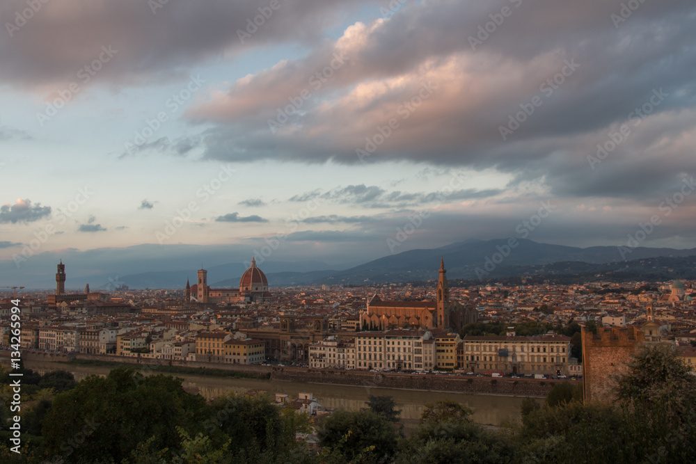 Florence at sunset light. Tuscany. Italy.