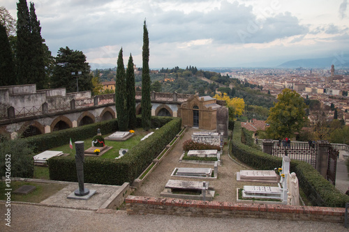 Cemetery near Basilica of San Miniato al Monte. Tuscany. Italy.
