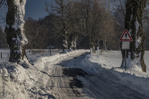 Winter road near Krasny Les village photo