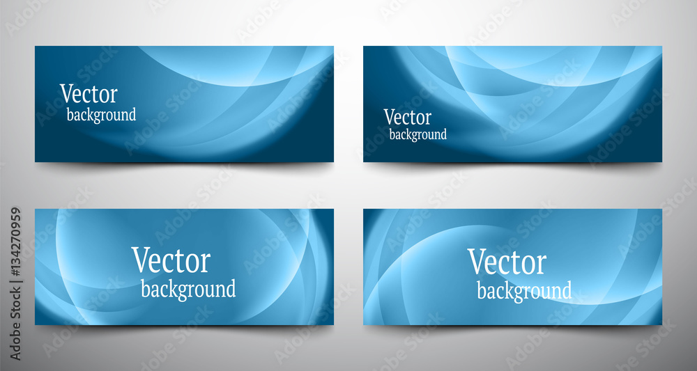 abstract line banner set