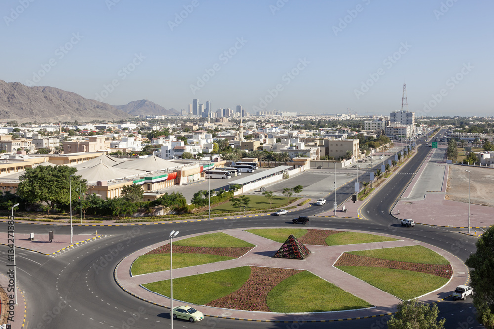 Naklejka premium City of Fujairah, UAE