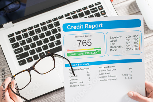 Fotografie report credit score banking borrowing application risk form