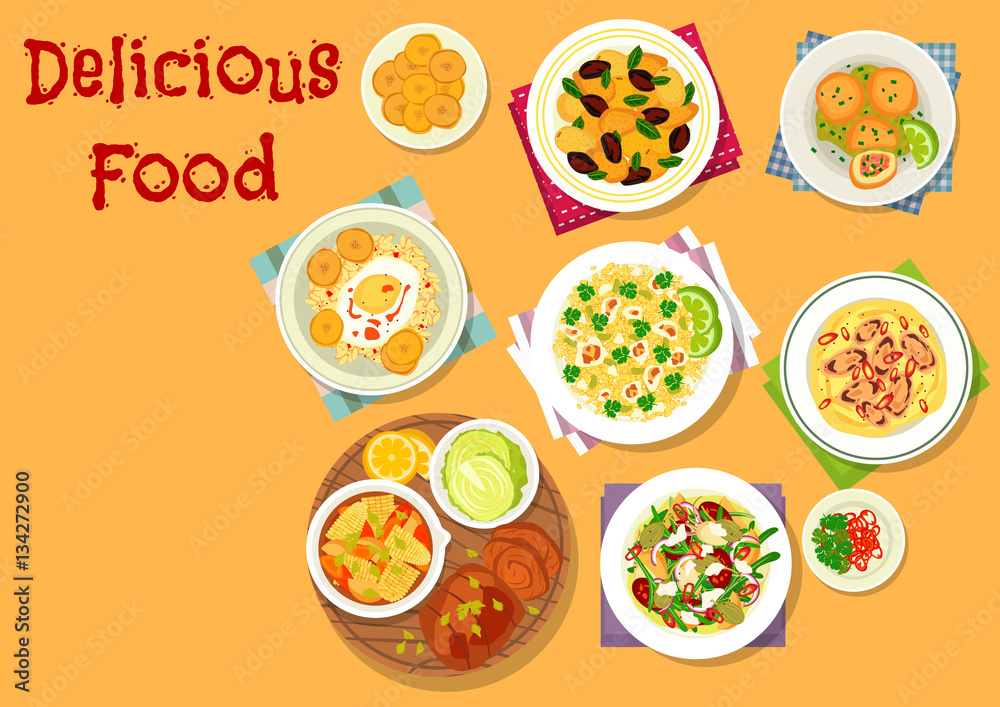 Appetizing dishes icon for lunch menu design Appetizing dishes icon for lunch menu design