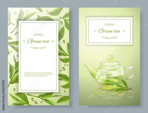 Green tea banners