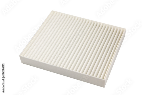 Schilderij op canvas isolated new air filter on white background