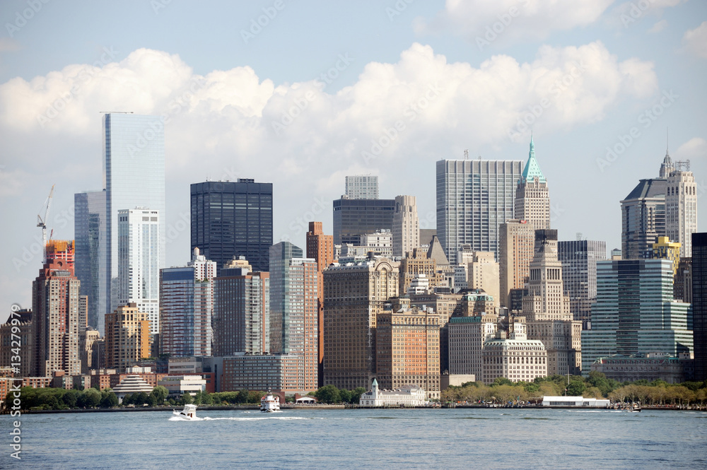 Manhattan skyline in the water front Manhattan skyline in the water front