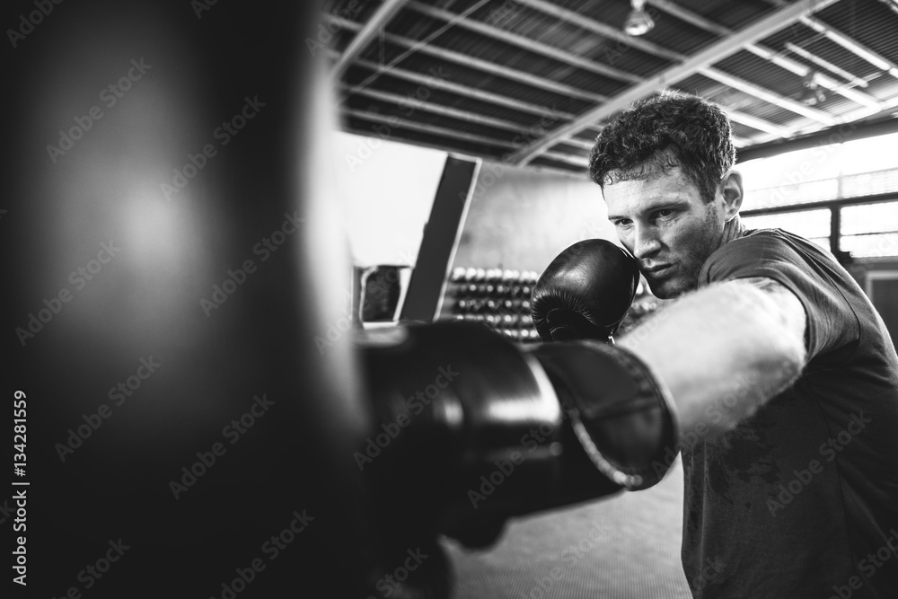 Man Exercise Athletic Boxing Concept