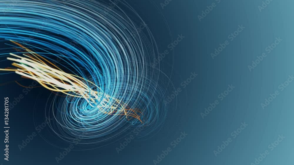 particle lines and curves abstract background