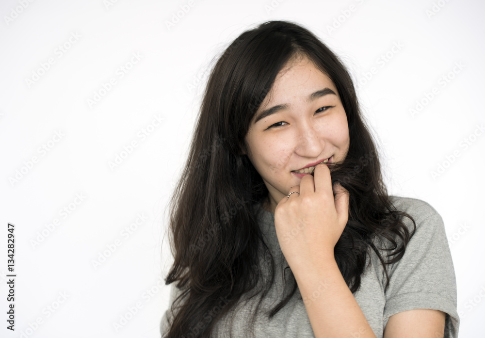 Asian Woman Cheerful Portrait Concept Asian Woman Cheerful Portrait Concept