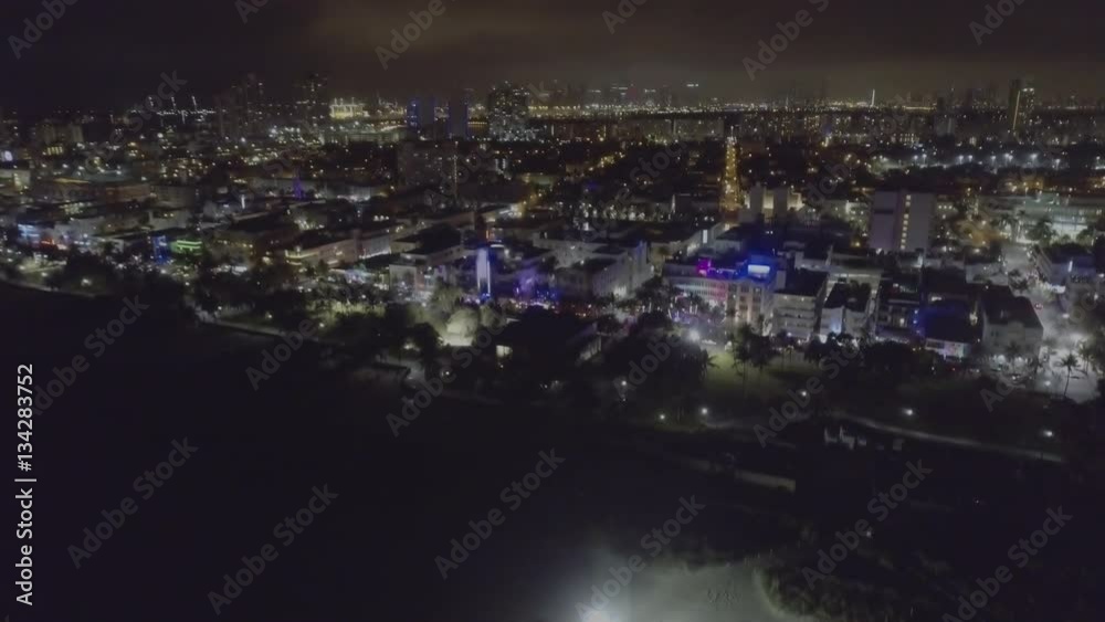 Miami Beach Florida Dusk City View Miami Beach Florida Dusk City View