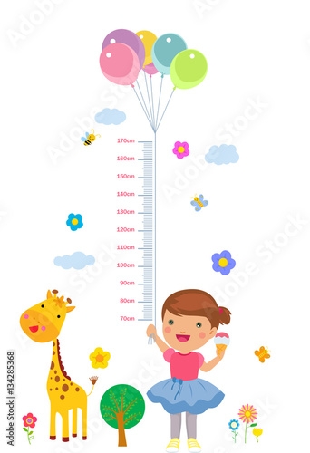 The child's height illustrations