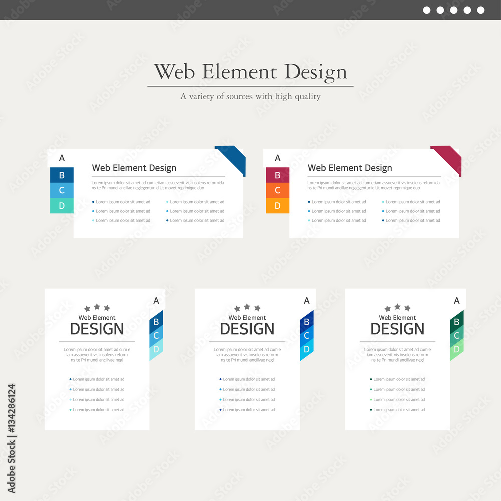Web element design