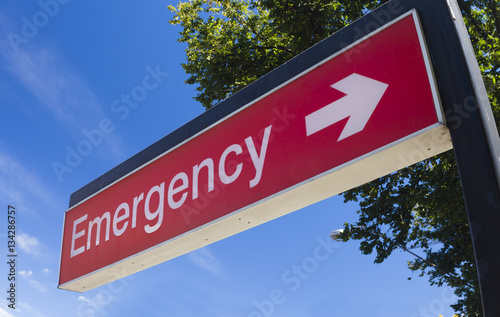 Emergency sign of a hospital