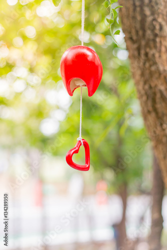 Red Heart on nature background © Lifehdfilm