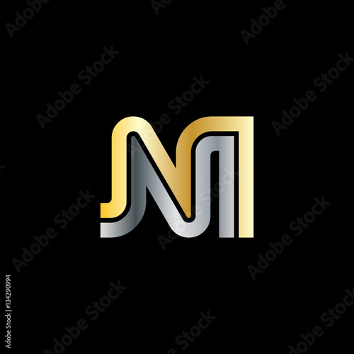 Initial Letter NI Linked Design Logo