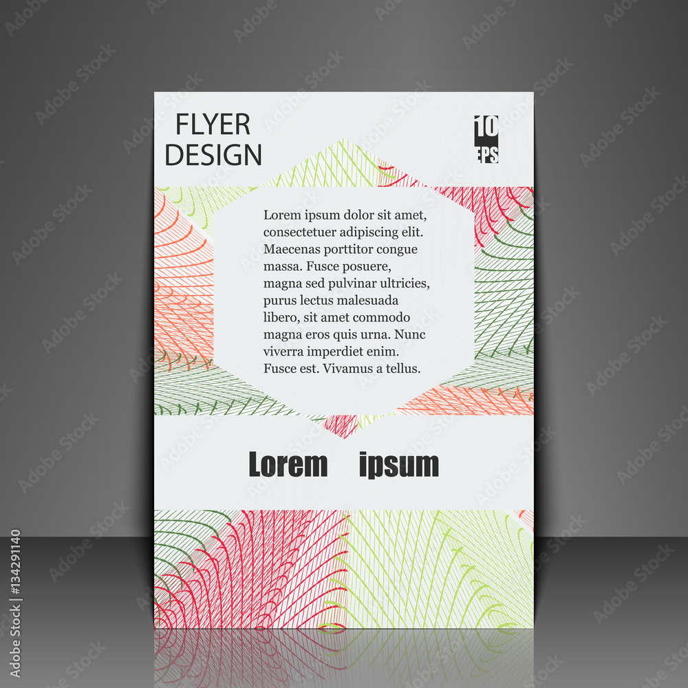 Fototapeta premium Template flyer with abstract background. Eps10 Vector illustration
