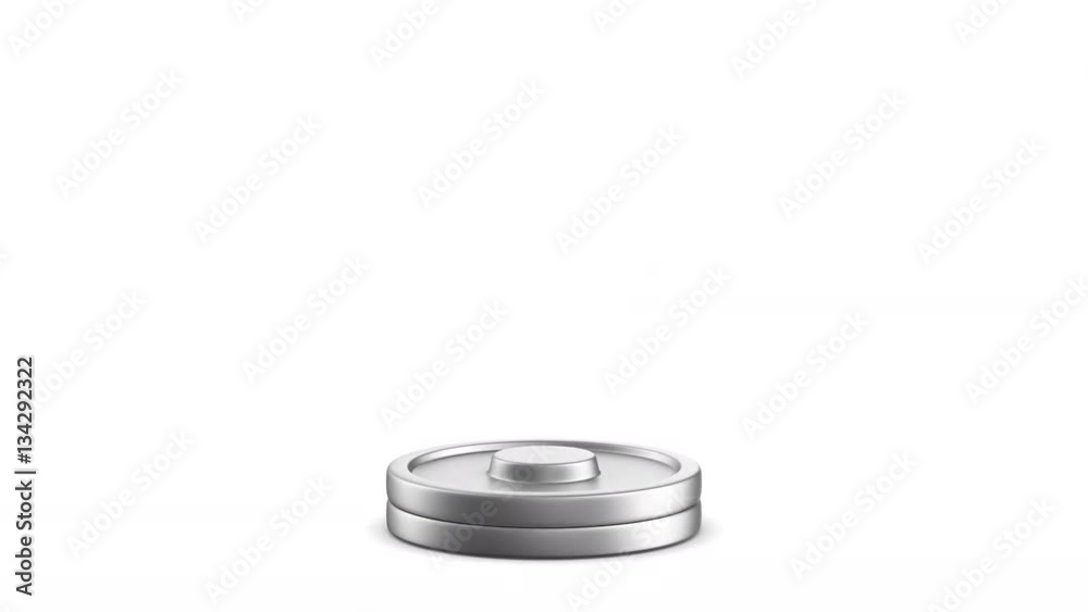 battery on white background. 3d render battery on white background. 3d render
