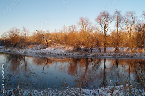 Winter on the frozen river