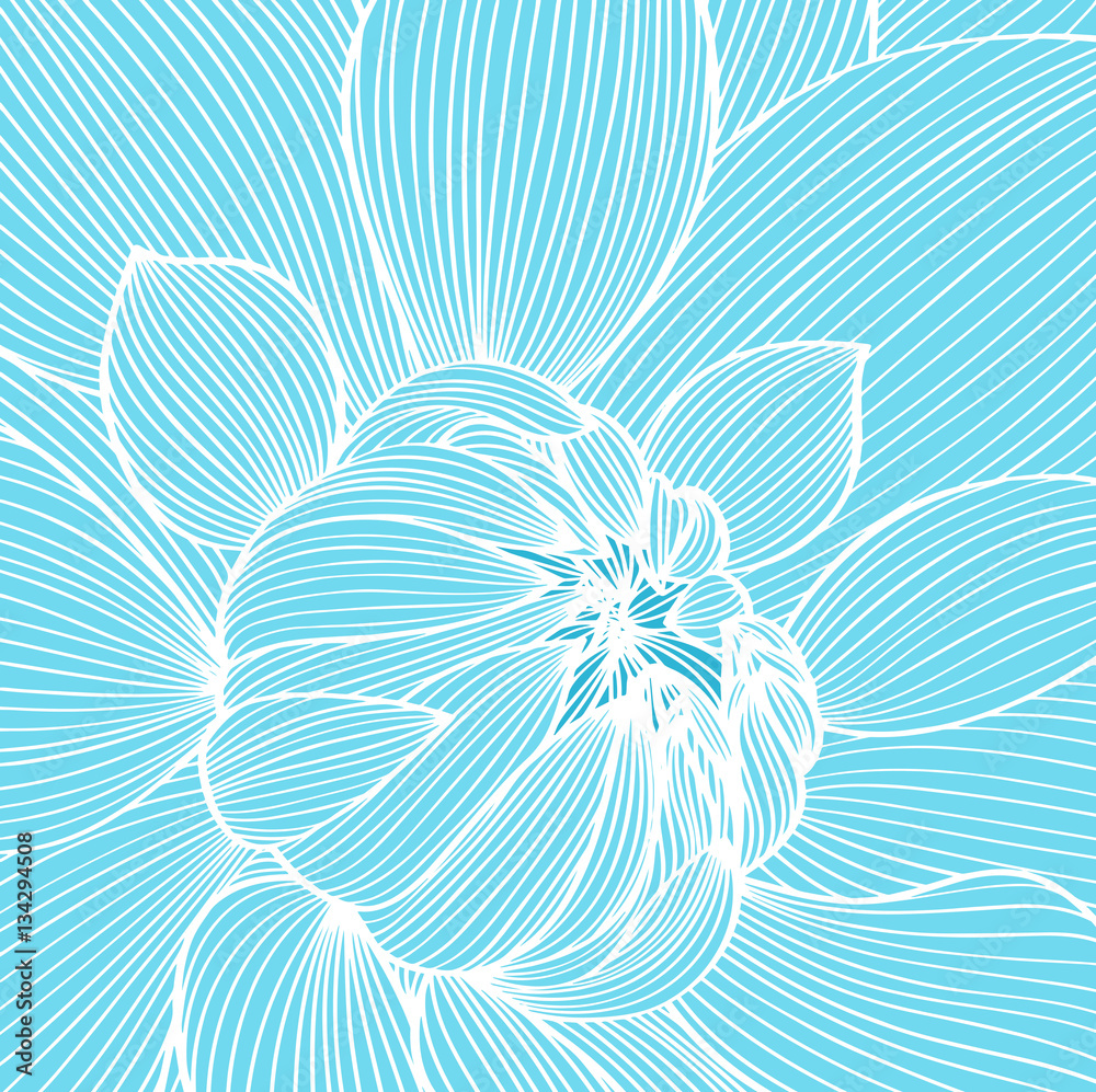 Abstract pattern unopened flower.Vector