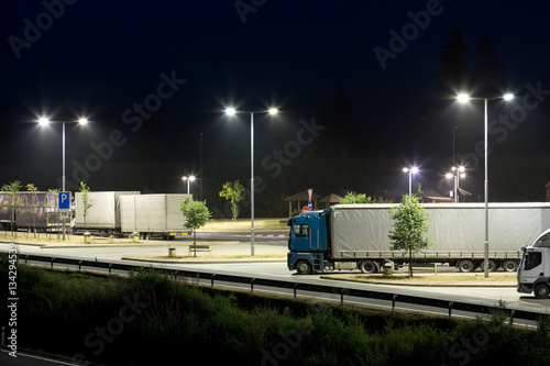 night highway rest area, Slovakia photo