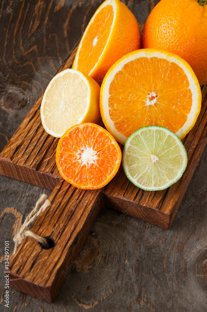 Set of fresh citrus fruits Set of fresh citrus fruits