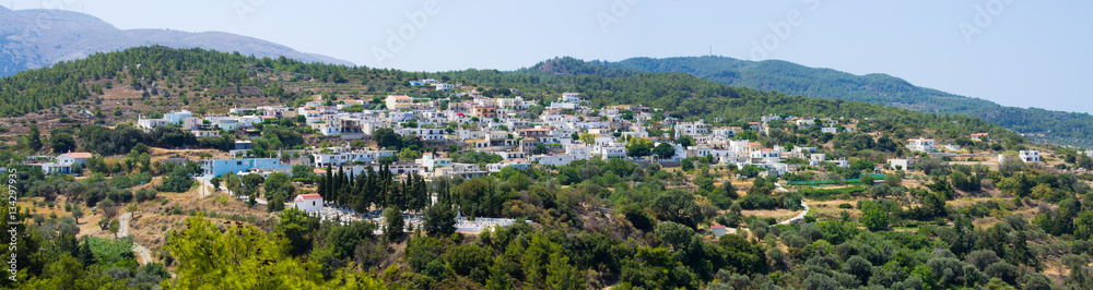 Kritinia village in the hills, Rhodes, Greece