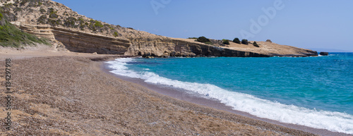 Fourni beach on Rhodes island, Greece photo