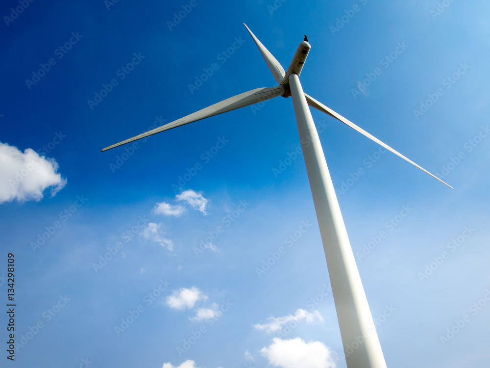 Wind Turbines on a Cloudy Day,Ecological energy composition Wind Turbines on a Cloudy Day,Ecological energy composition