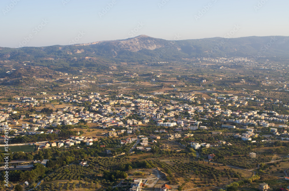 Landscape from Filerimos Hill, Rhodes island, Greece