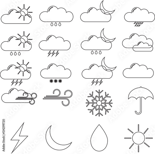 Weather icon set photo