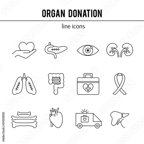 Organ Donation icon set