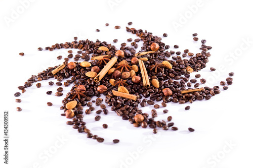 coffee grains with spices