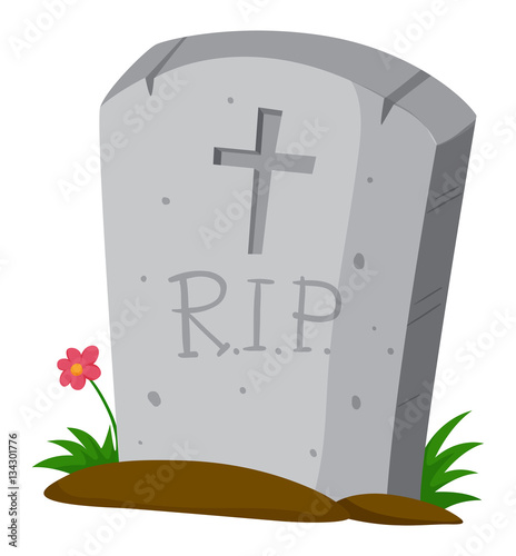 Gravestone on the ground