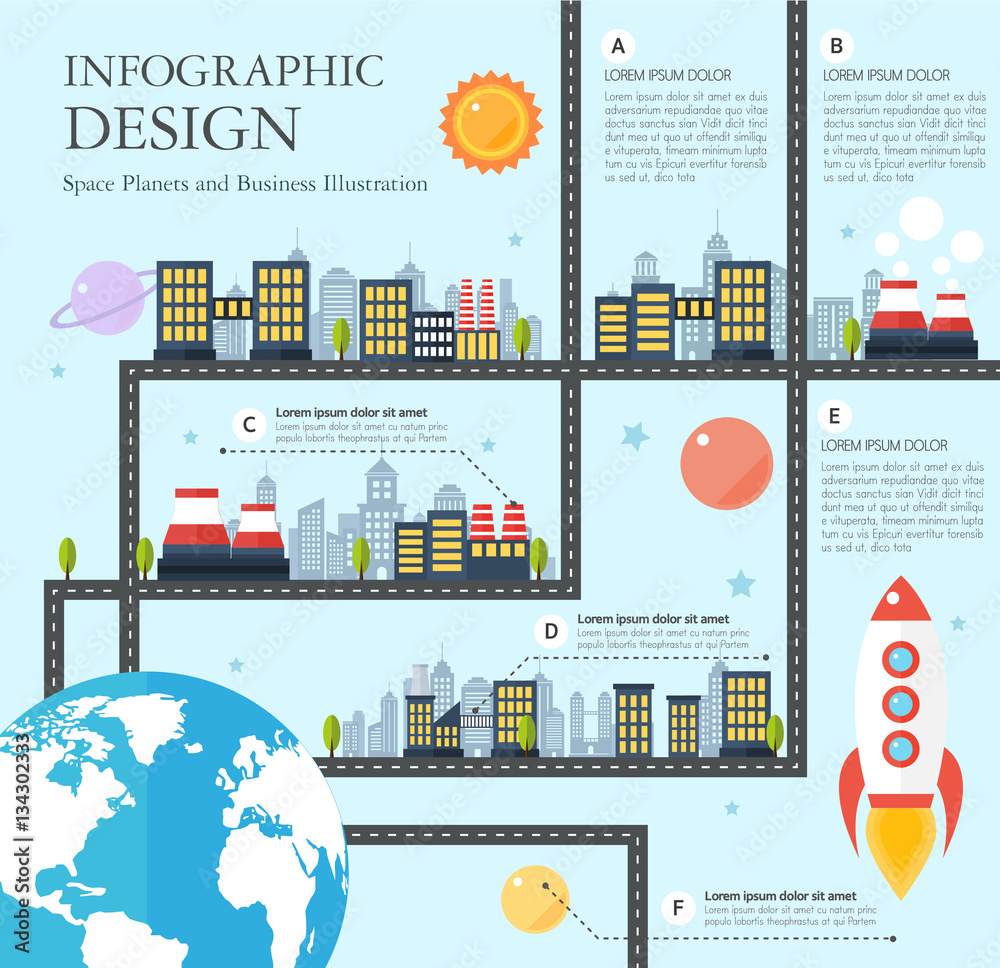 Obraz premium Info graphic illustration