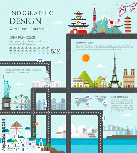 Travel Info graphic illustration
