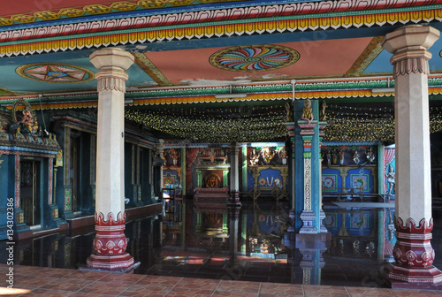 Very Colored Hindu Temple in the Reunion Island