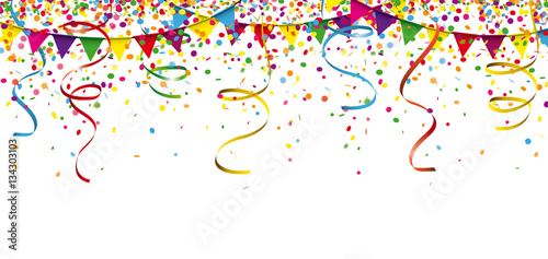 Carnival Confetti Ribbons Festoon Header
