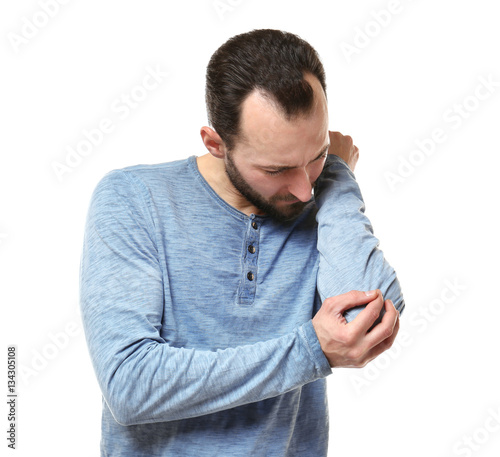 Handsome man suffering from...