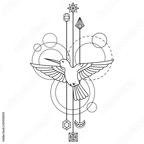 Geometric colibri symbol