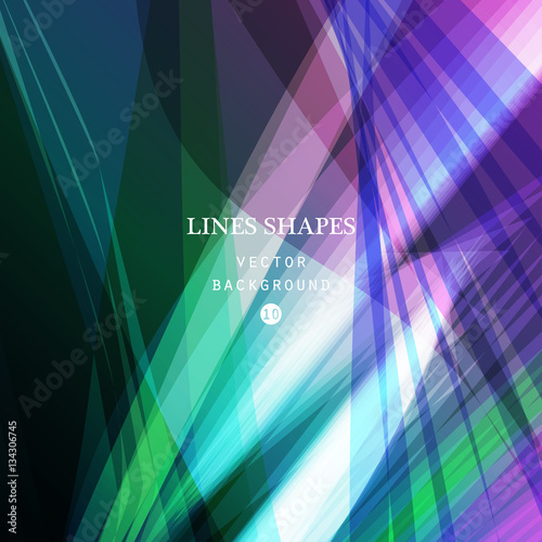 Bright colorful modern striped abstract background vector. Green blue purple