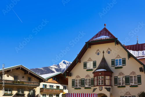 Mountains ski resort St. Gilgen Austria