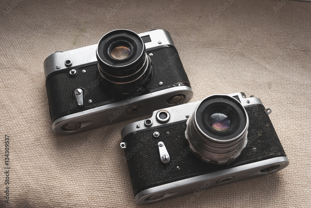 Old cameras, film