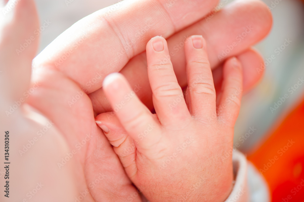 Newborn baby hand