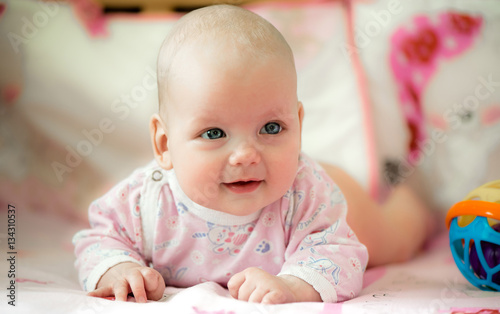 cute dreamly little baby girl portrait