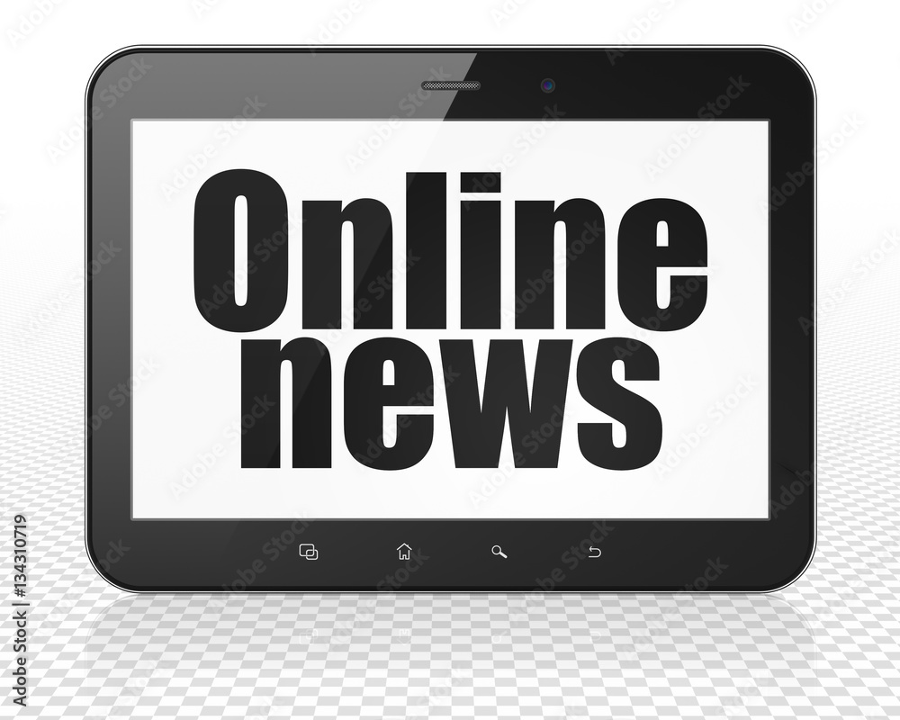 News concept: Tablet Pc Computer with Online News on display News concept: Tablet Pc Computer with Online News on display
