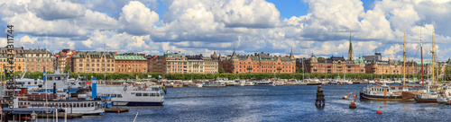 Scenic summer scenery of the Old Town in Stockholm, Sweden