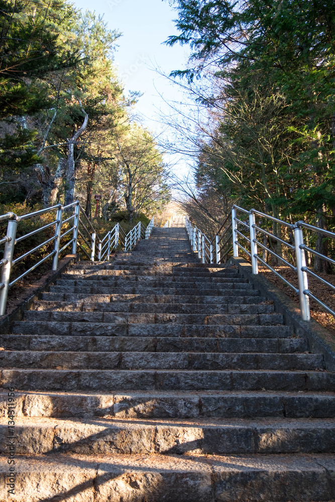 Staircase way up to Chureito temple, Kawaguchi, Japan. Staircase way up to Chureito temple, Kawaguchi, Japan.